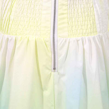 Pleated Slim Summer French Floral Strapless Dress