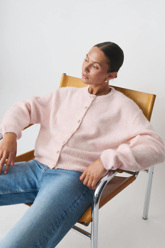 Soft Glutinous Lazy All Floral Velvet Shell Button Cardigan | Knitted round Neck Everyday - Iyanka
