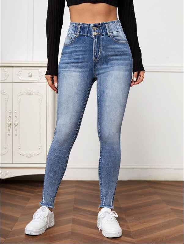Women Clothing Jeans High Elastic Tight Jeans for Women