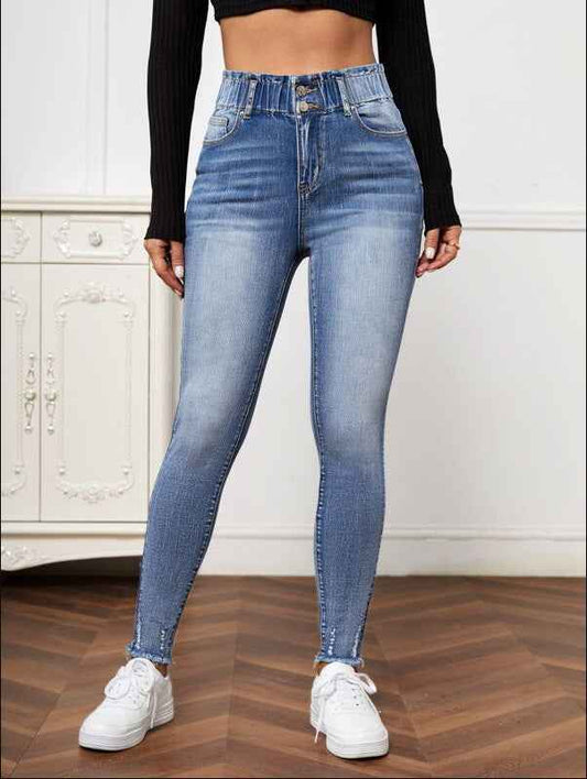 Women Clothing Jeans High Elastic Tight Jeans for Women