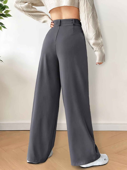 Office Professional High Waist Wide Leg Cigarette Pants