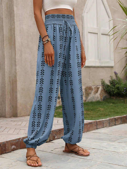 Women Clothing Spring Summer Mesh Wide Leg Knickerbockers Casual Pants - Iyanka
