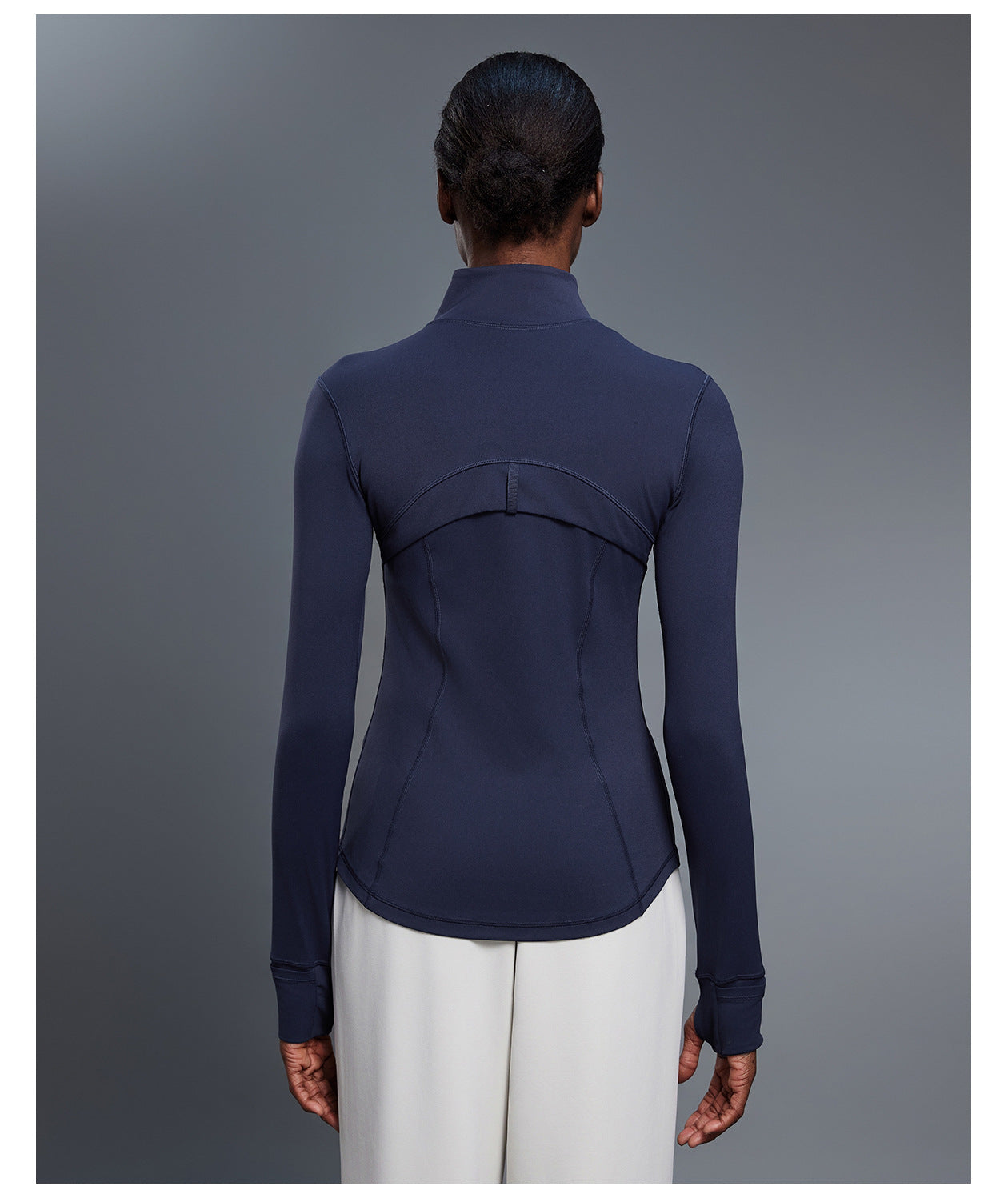 Stand Collar Zipper Yoga Clothes Coat Women Cardigan Running Sports Jacket Waist Tight Thin Fitness Clothes - Iyanka