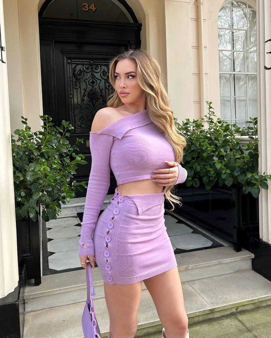 Women Shirt Hip Skirt Two Piece Sets Women - Iyanka