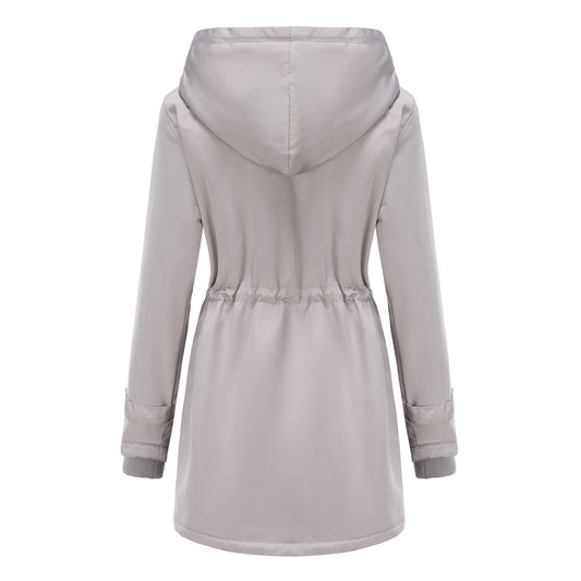 Autumn Winter Detachable Fur Collar Women Overcome Long Sleeve Hooded Cotton Padded Coat Fleece Coat Cotton Padded Coat Women - Iyanka
