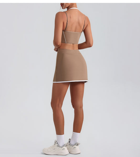 High Waist Yoga Skirts Breathable Mini Culottes Running Fitness Tennis Anti Exposure Sports Tennis Skirt - Iyanka