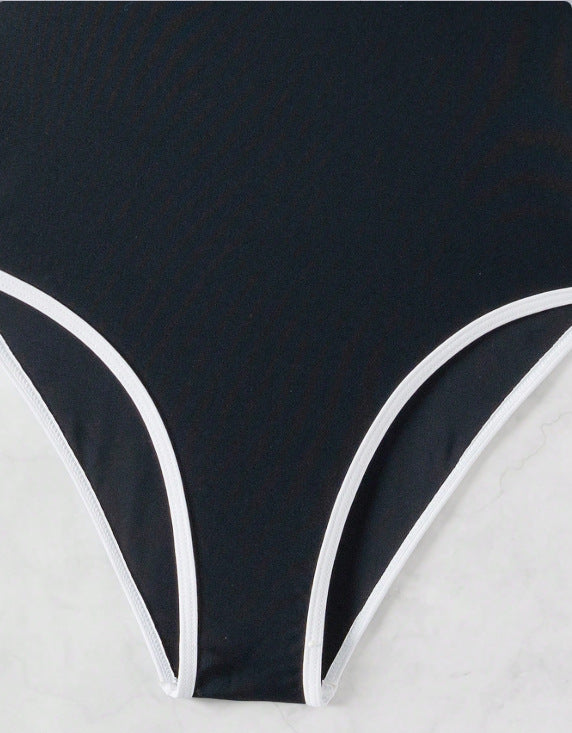 Sexy Women One Piece Swimsuit Solid Color Fabric Summer Beach Swimwear - Iyanka