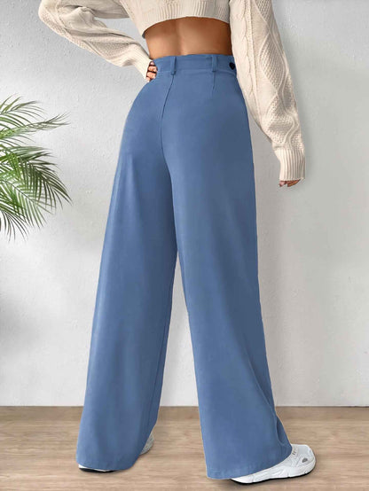 Office Professional High Waist Wide Leg Cigarette Pants