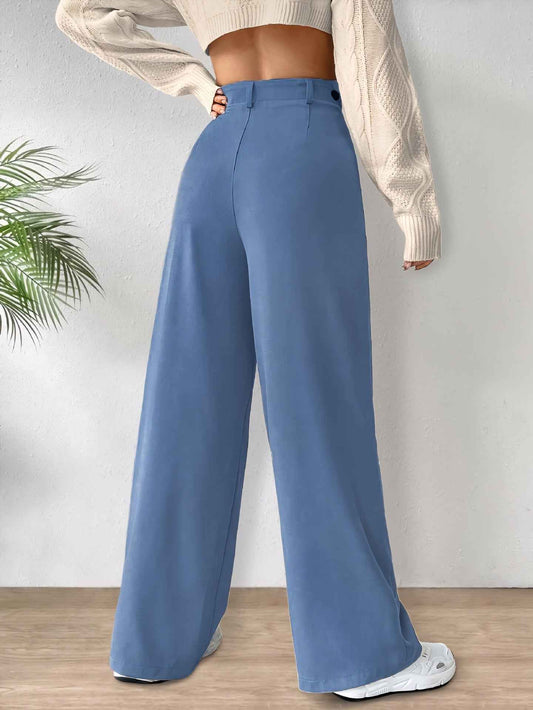 Office Professional High Waist Wide Leg Cigarette Pants