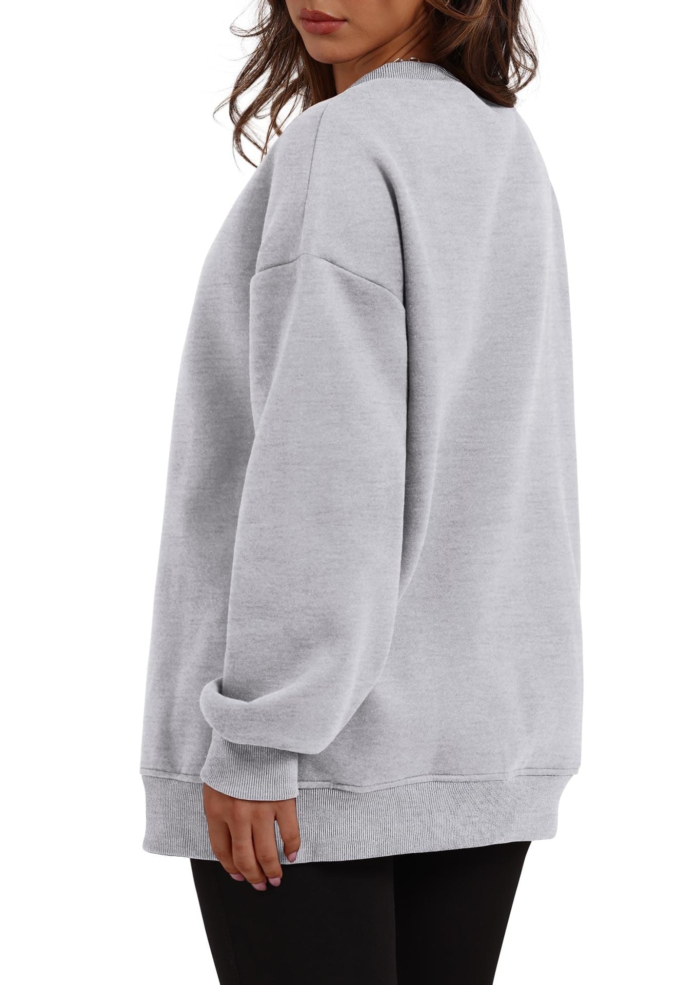 Autumn Winter Women round Neck Long Sleeved Sweatshirt Pullover Fleece Sweater - Iyanka