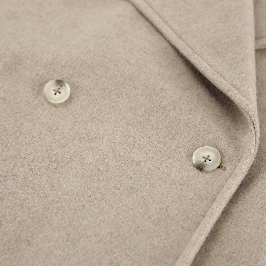 Autumn Winter Woolen Collared Loose Casual Jacket Coat Women Clothing - Iyanka