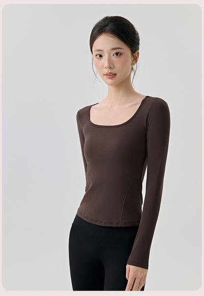 Yoga Clothes Women Top High Grade Slim Fit Breathable Workout Long Sleeve Running Training Pilates High Elastic Sports Long Sleeve - Iyanka