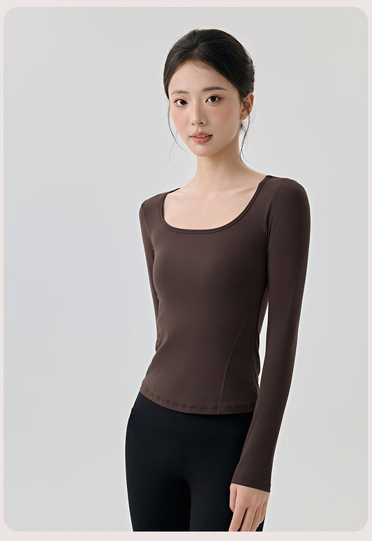 Yoga Clothes Women Top High Grade Slim Fit Breathable Workout Long Sleeve Running Training Pilates High Elastic Sports Long Sleeve - Iyanka