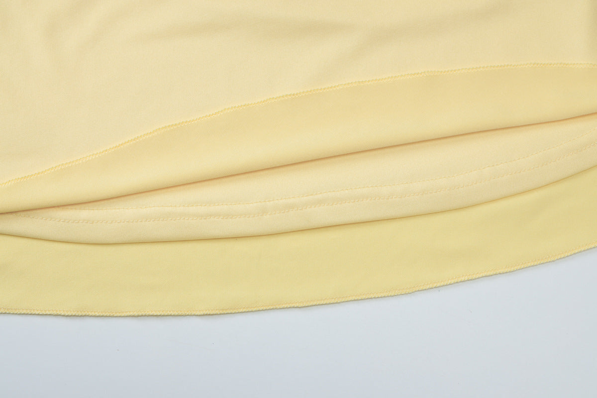 Summer Sexy V neck Solid Color Fresh Air Slim Short Princess Sling Dress