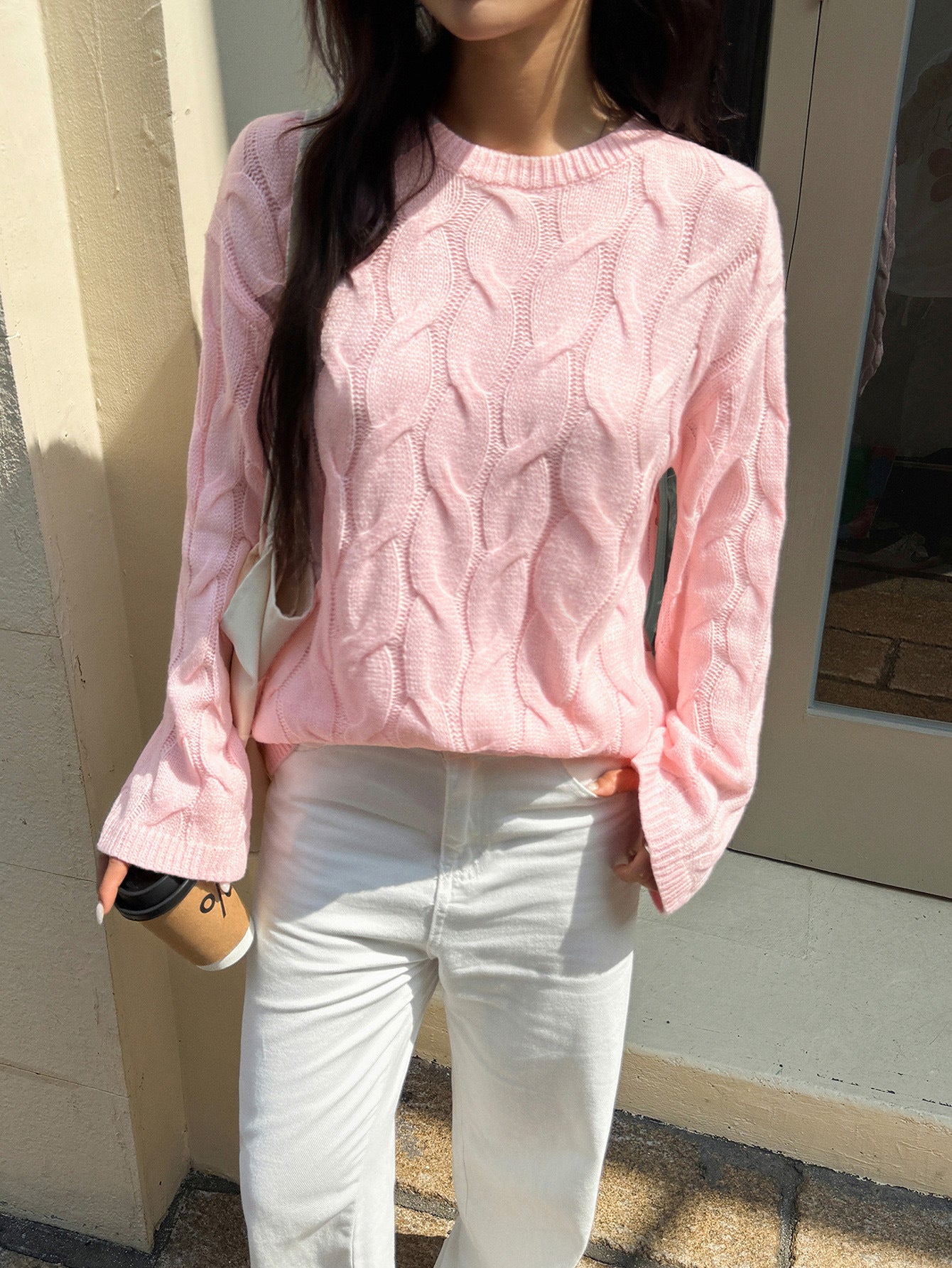 Women Casual Minimalist Long Sleeve Solid Color Vest Sweater - Iyanka