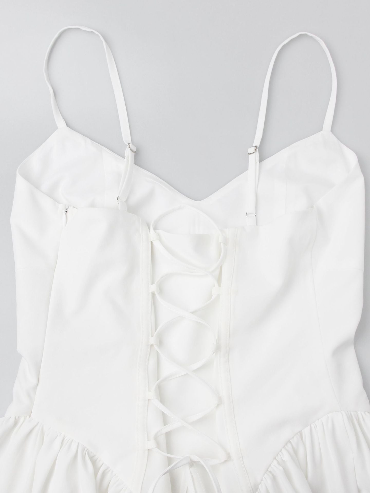 Summer Clothes Women Sexy V neck Strap Dress Long Women Clothing Fitted Waist Backless White Dress - Iyanka