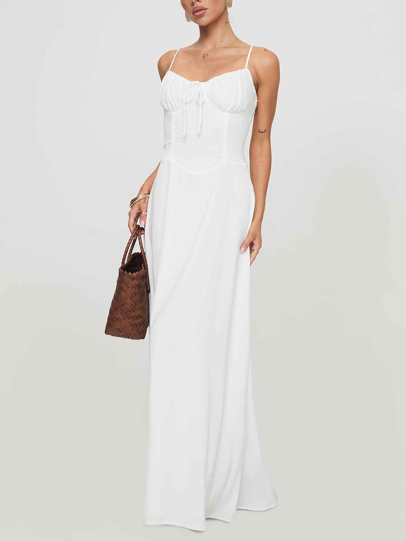 Elegant Evening Dress Short Sleeve Solid Color Dress Women Clothing Autumn Winter