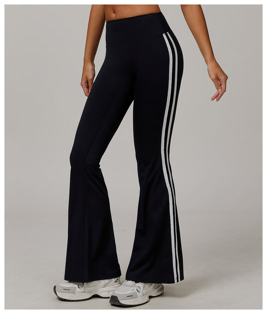 Nude Feel Sports Trousers Slightly Stretch Slimming Wide Leg Fitness Pants Quick Dry Casual Running Bell Bottom Pants - Iyanka