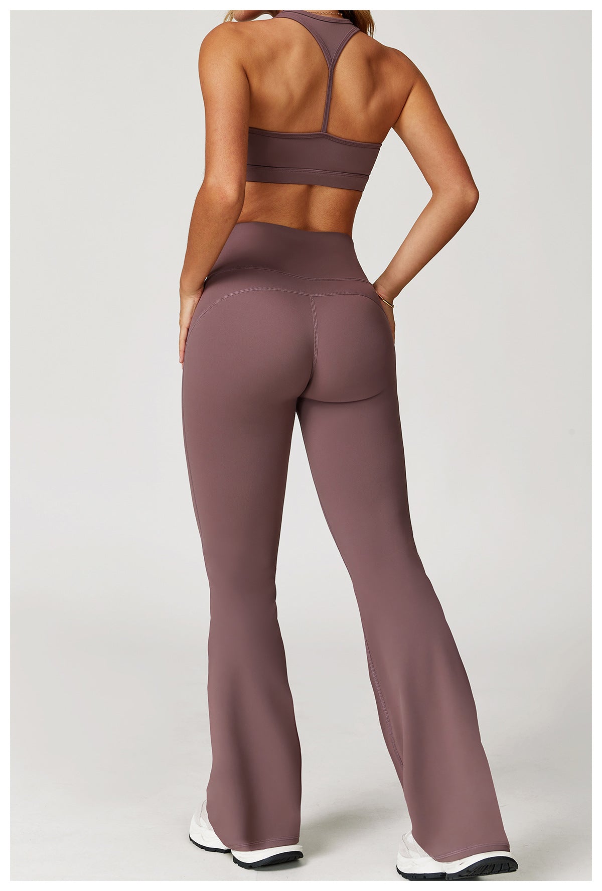 Nude Feel Casual Flared Pants Wide Leg Slimming Bootcut Pants Outdoor Running Exercise Workout Pants - Iyanka
