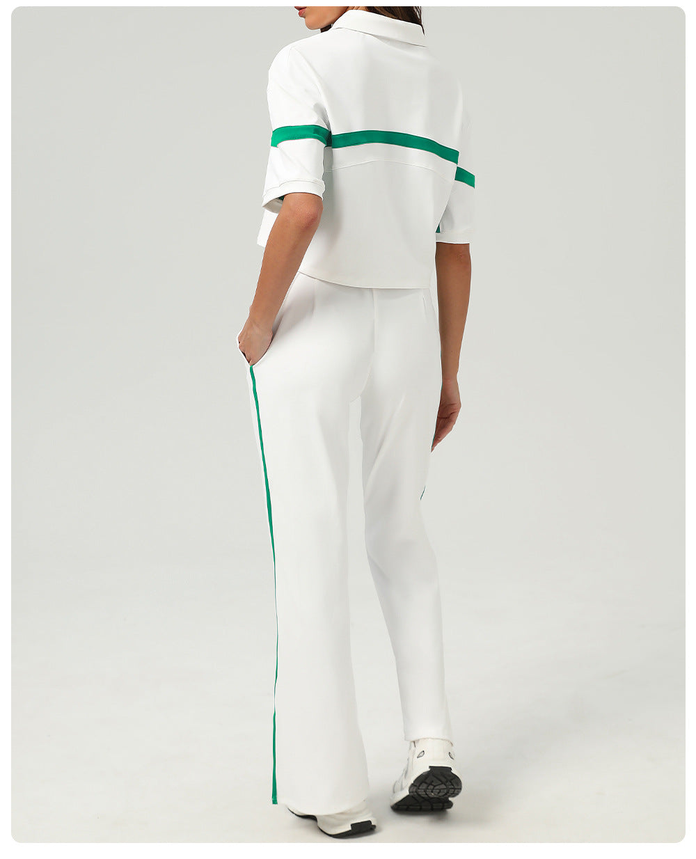 Tennis Sports Two Piece Sets Contrast Color Golf Apparel Suit Loose Casual Running Fitness Clothes - Iyanka