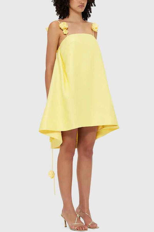 Spring Summer Suspender Satin Dress Casual Loose Vacation Women Clothing Dress