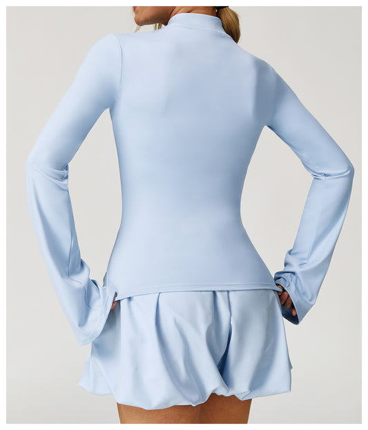 Sun Protection Yoga Coat Quick Drying Breathable Long-Sleeve Zipper Top Sports Running Cool Feeling Coat - Iyanka