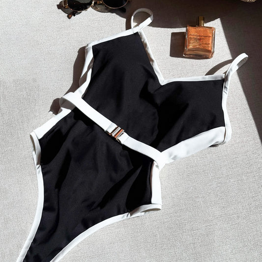 One Piece Swimsuit for Women Bikini Lady Sexy Stitching Swimwear Bikini Women - Iyanka