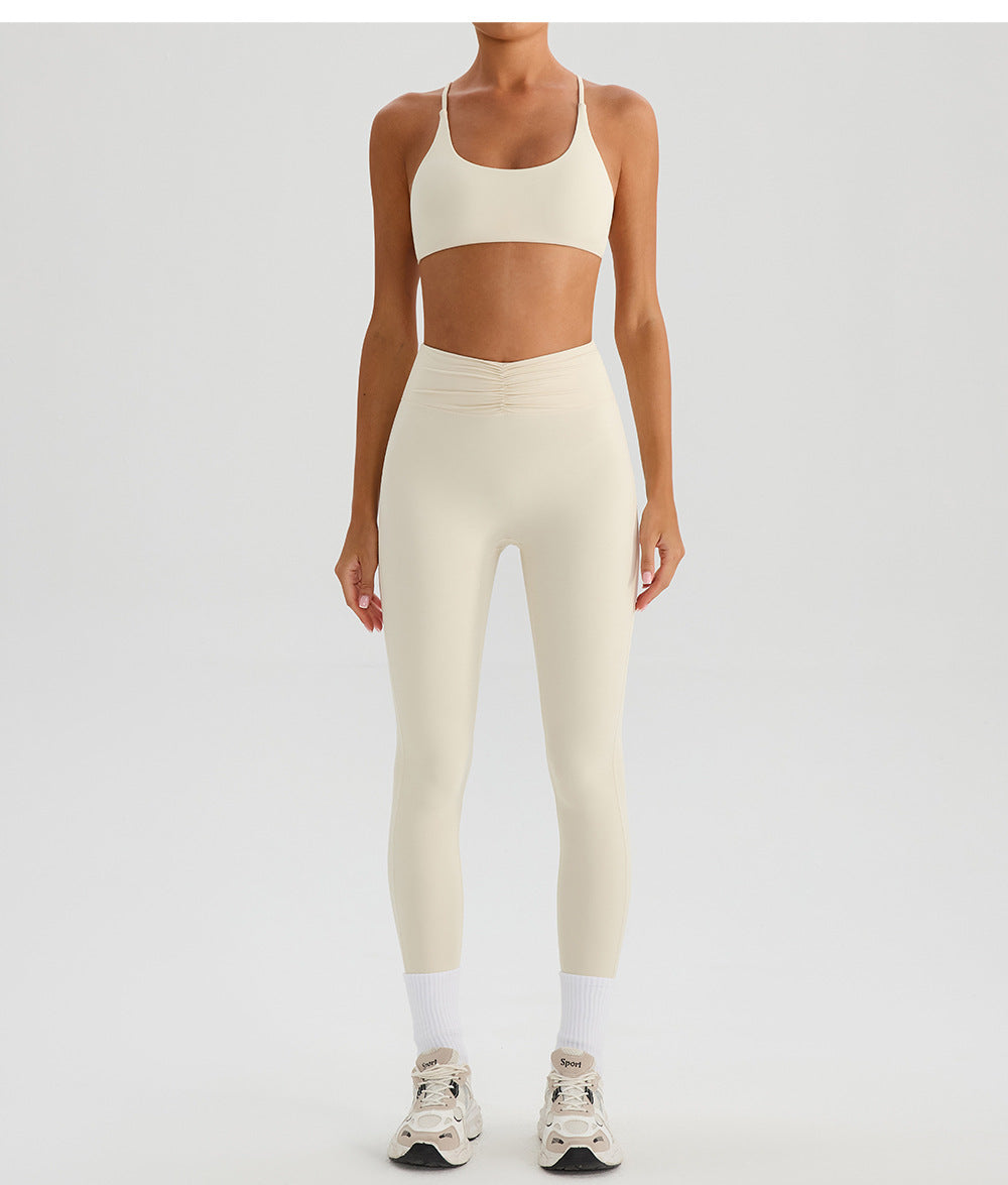 Nude Feel Yoga Pants Women Breathable Quick Drying Running Trousers Tight High Waist Hip Lifting Peach Exercise Workout Pants - Iyanka