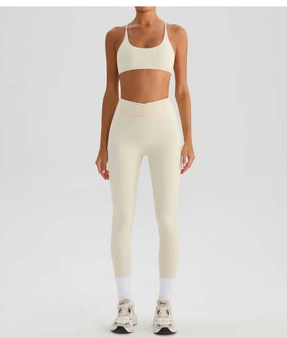 Nude Feel Yoga Pants Women Breathable Quick Drying Running Trousers Tight High Waist Hip Lifting Peach Exercise Workout Pants - Iyanka