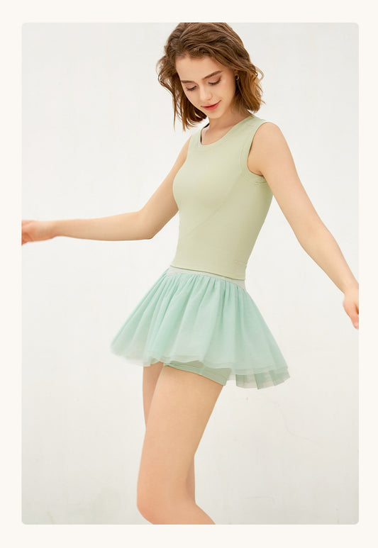 Spring Summer Tennis Skirt Women Badminton Culottes Running Fitness Culottes Sports Skirt High Elastic Breathability Gauze Skirt - Iyanka