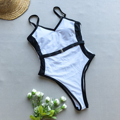 One Piece Swimsuit for Women Bikini Lady Sexy Stitching Swimwear Bikini Women - Iyanka