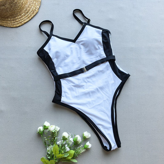 One Piece Swimsuit for Women Bikini Lady Sexy Stitching Swimwear Bikini Women - Iyanka