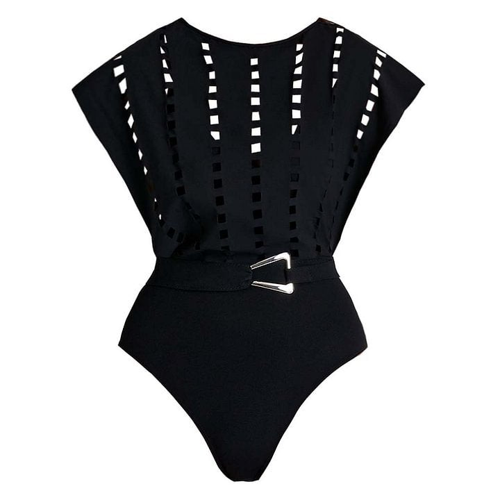 Batwing Sleeve Swimsuit