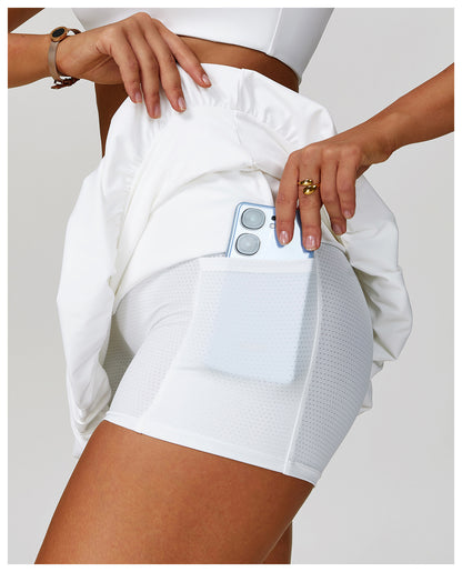 Faux Two Piece Skirts Quick Drying Breathable Safety Tennis Skirt Casual Fitness Running Exercise Skirt - Iyanka