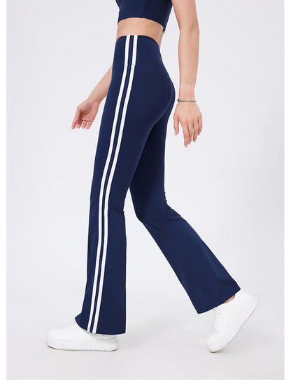 High Waist Yoga Pants Sexy Running Sports Peach Hip Raise Fitness Pants Nude Feel Stretch Flared Pants - Iyanka