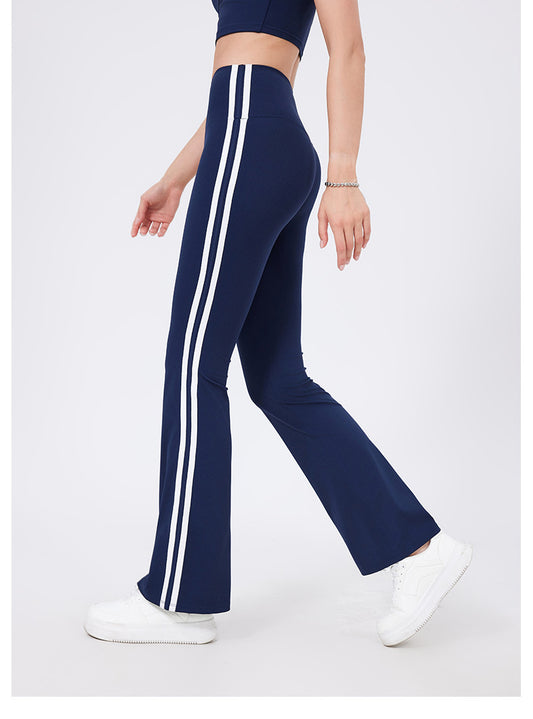 High Waist Yoga Pants Sexy Running Sports Peach Hip Raise Fitness Pants Nude Feel Stretch Flared Pants - Iyanka