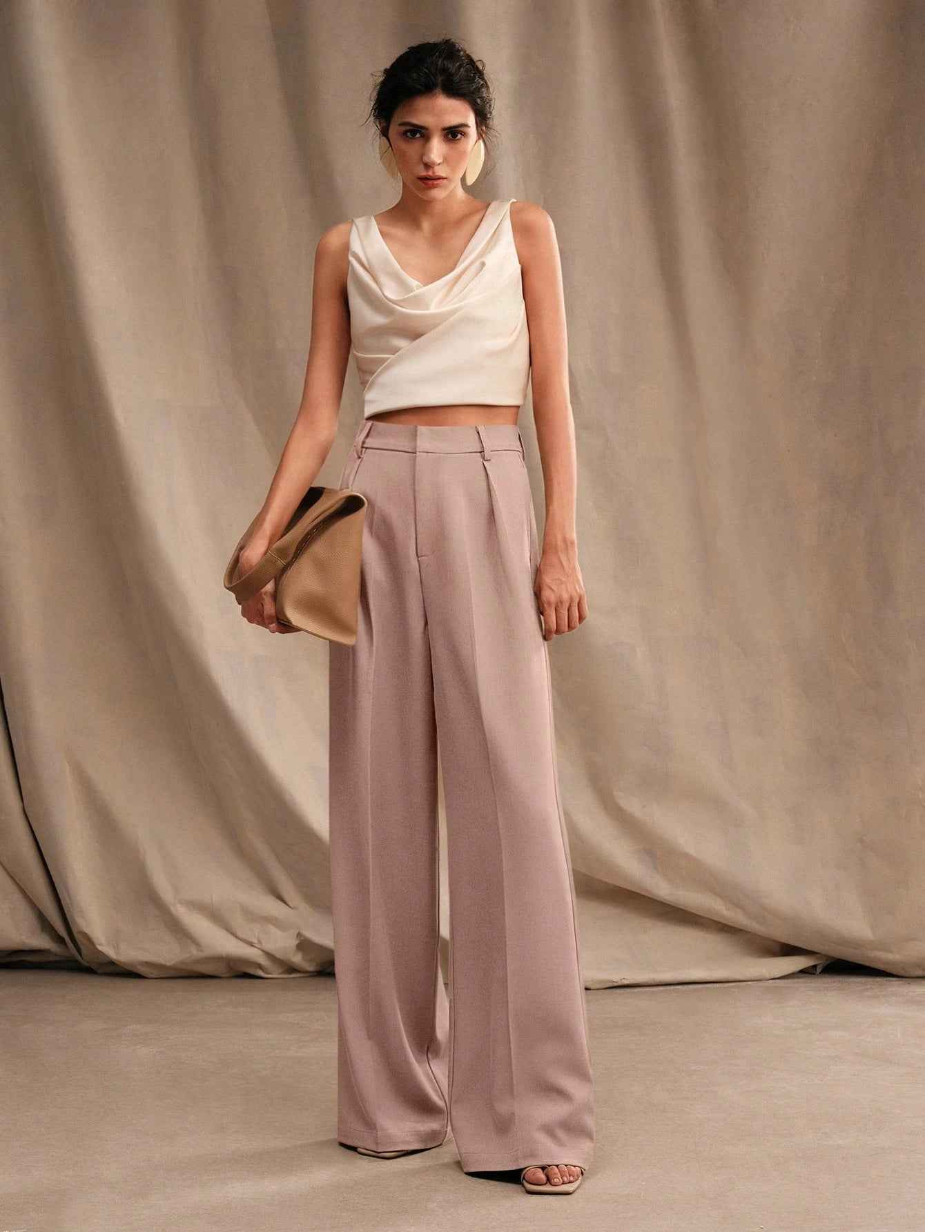Wide Leg High Waist Loose Casual Straight Pants