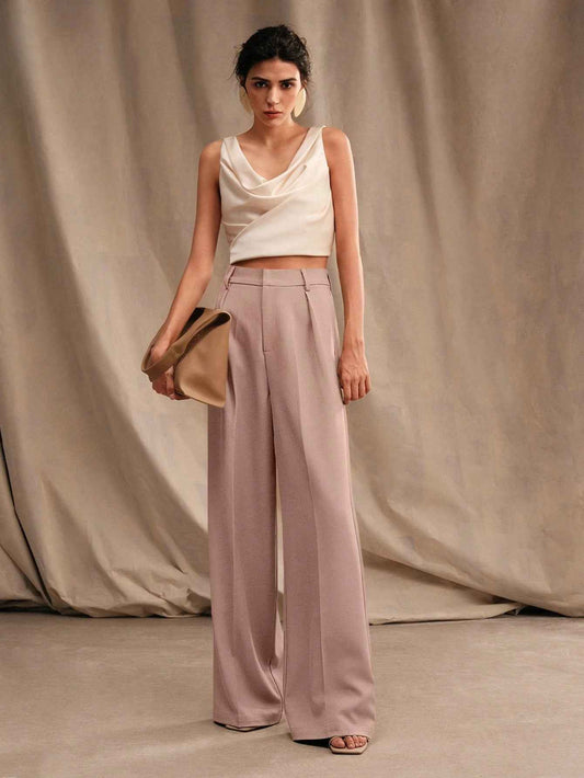 Wide Leg High Waist Loose Casual Straight Pants