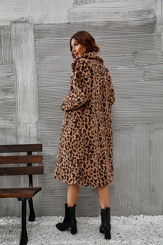 Casual Square Collar Faux Fur Overcoat Plush Long Coat Autumn Winter Coat Women - Iyanka