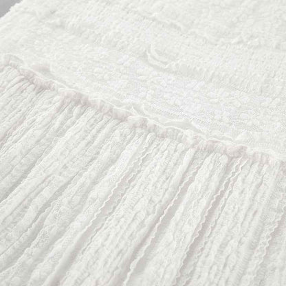White Lace Casual Vacation A line Skirt Spring Summer Simplicity Lazy Women Clothing