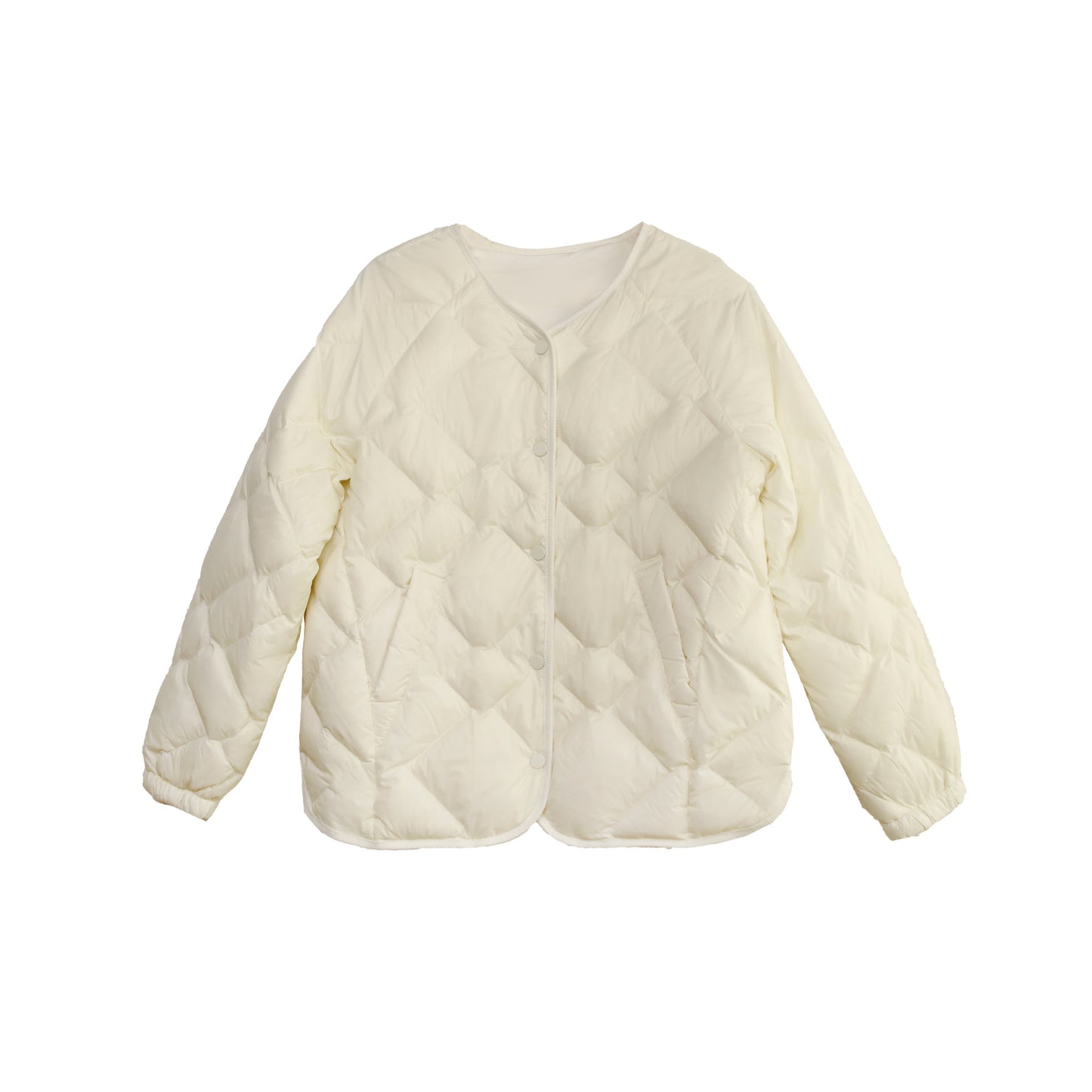 Loose Casual Short down Jacket Women Winter Warm White Duck down Coat All Match Long Sleeved Bread Coat - Iyanka