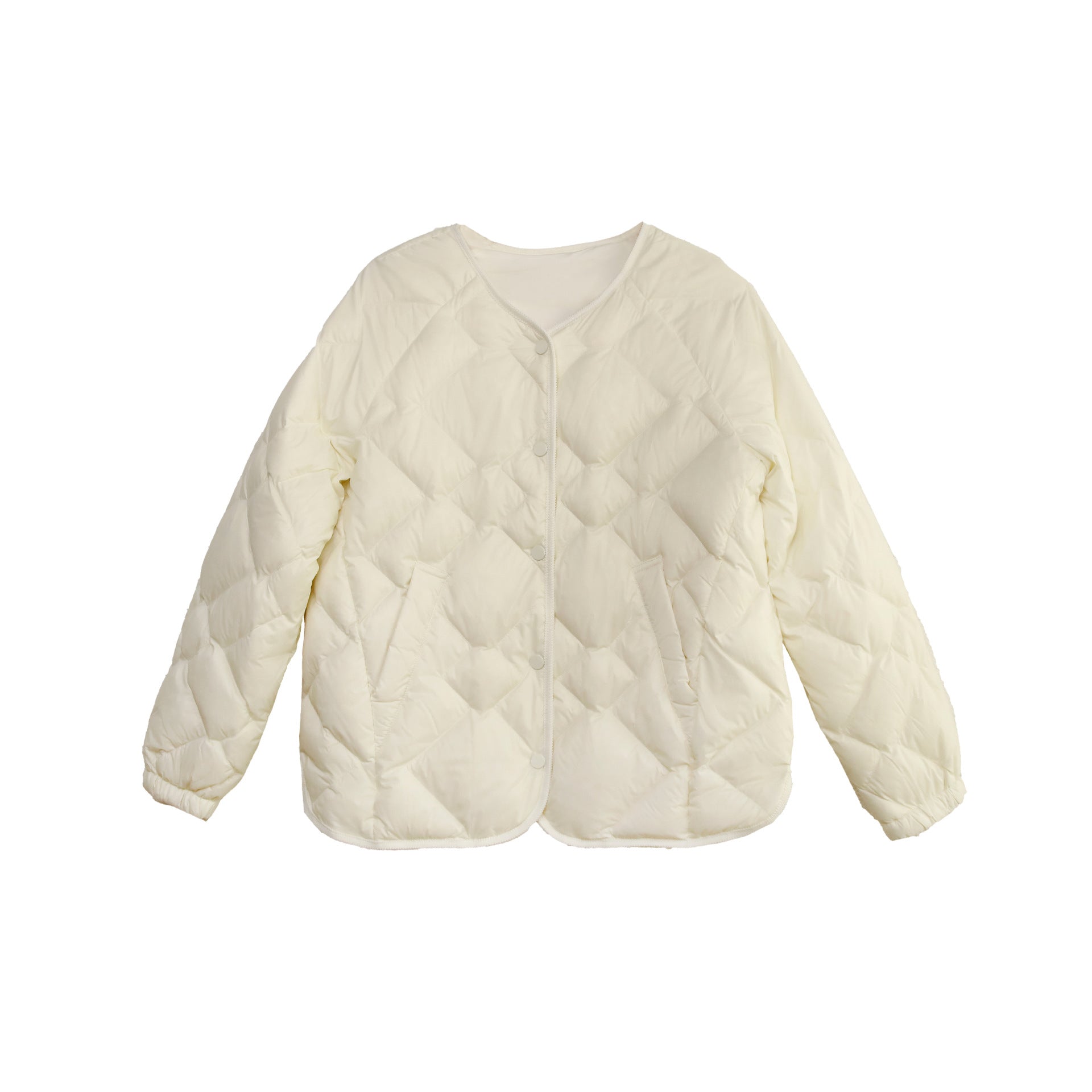 Loose Casual Short down Jacket Women Winter Warm White Duck down Coat All Match Long Sleeved Bread Coat - Iyanka