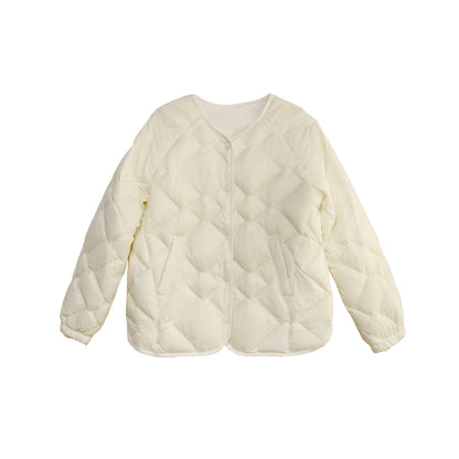 Loose Casual Short down Jacket Women Winter Warm White Duck down Coat All Match Long Sleeved Bread Coat - Iyanka