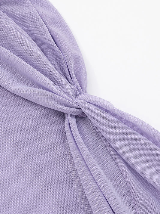Women Clothing Solid Color Sleeveless Backless Pleated Stitching A line Tube Top Dress
