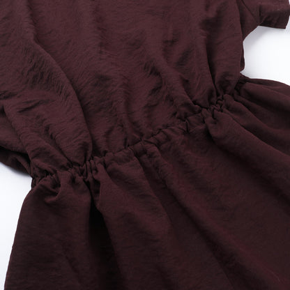 Shirt Collar Solid Color Waist Tight Short Sleeve Romper for Women Casual - Iyanka