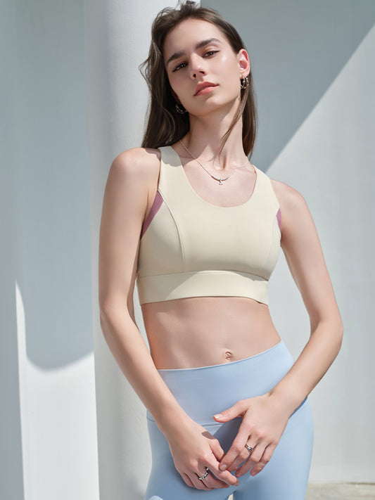 High Strength Sports Underwear Women One Piece Chest Pad Seamless Yoga Vest Shockproof Push up Back Beautifying Bra - Iyanka