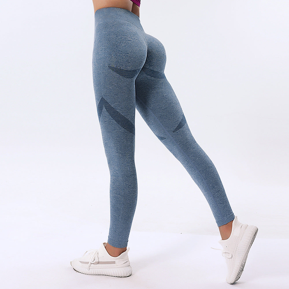 Quick Dry Hip Raise Yoga Pants Women Abdominal Shaping High Waist Sports Yoga Trousers Violently Sweat Tight Fitness Smiley Pants - Iyanka