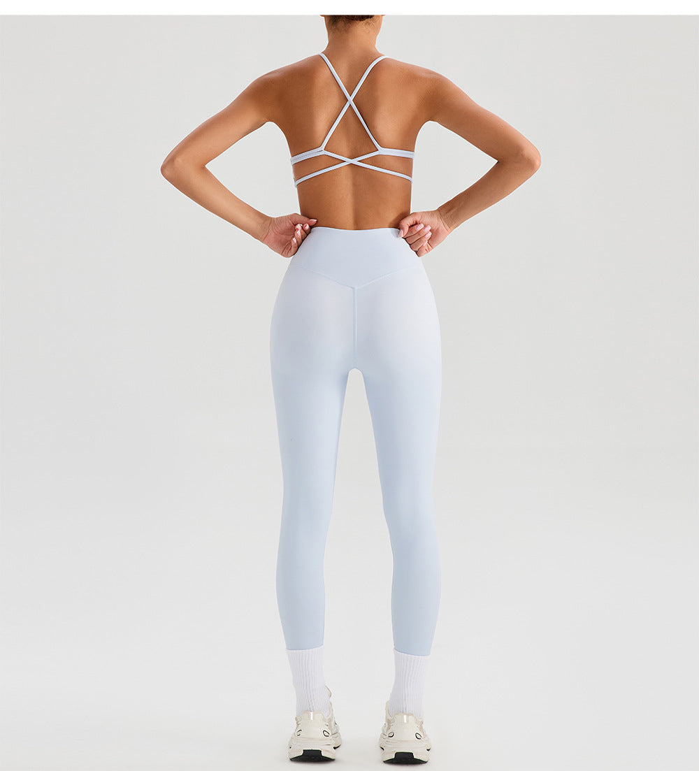 Nude Feel Yoga Pants Women Breathable Quick Drying Running Trousers Tight High Waist Hip Lifting Peach Exercise Workout Pants - Iyanka
