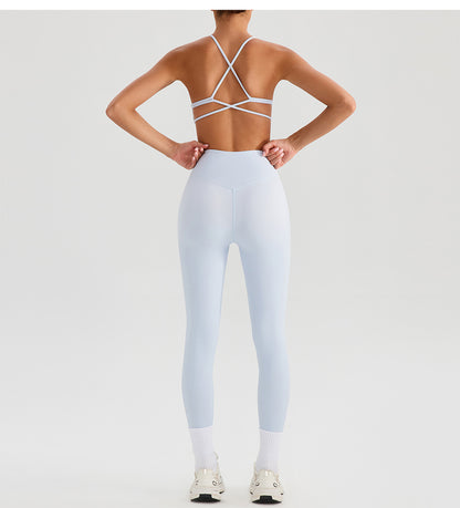 Nude Feel Yoga Pants Women Breathable Quick Drying Running Trousers Tight High Waist Hip Lifting Peach Exercise Workout Pants - Iyanka