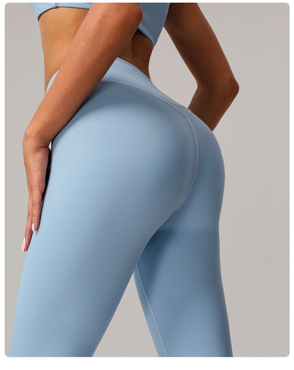 Yoga Wide Leg Pants High Waist Belly Contracting Fitness Trousers Women Skinny Hip Raise Bell Bottom Pants Sports Casual Pants - Iyanka